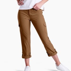 KUHL Women's Freeflex Roll-Up Pants  Tan Brown  Size 4 29X31